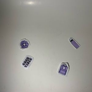 4pc purple stickers handmade